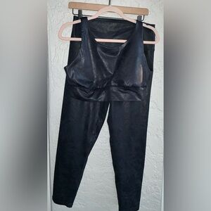Aerie 2-Piece Navy Blue Workout Set - Size XL